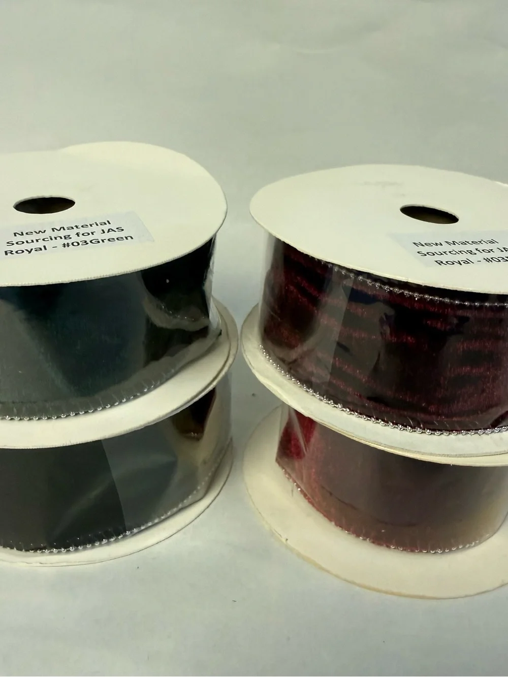 JAS 4 Decorative Velvet Ribbon Spools NWT